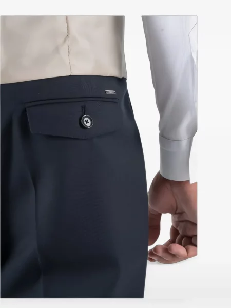 Pantaloni Boss de lână albastru