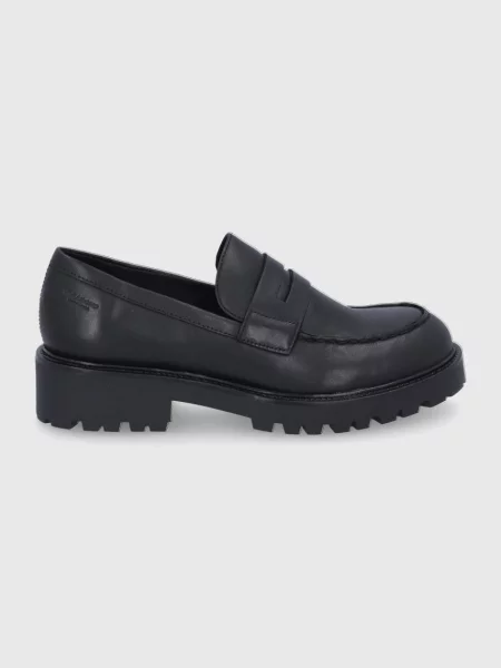 Vagabond Pantofi de piele femei cu plat negru