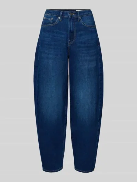 Jeansy o kroju mom fit z mieszanki bawełny S.oliver Red Label granatowe