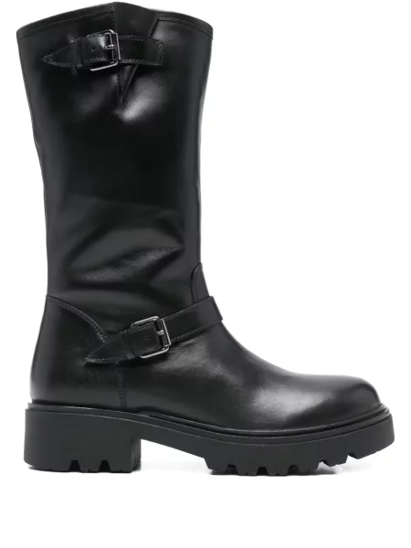 Botine Keys cu cataramă cu bretele negru