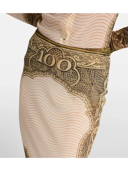 Fusta maxi Jean Paul Gaultier cu imagine alb