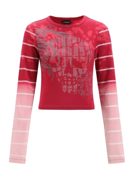 Ed Hardy Tricou roz / roșu alb