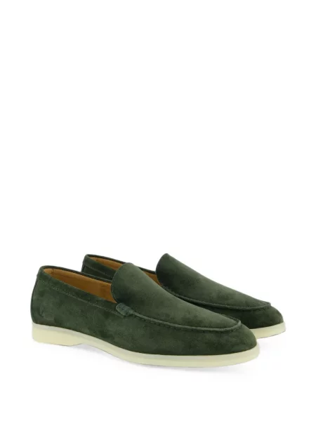 Pantofi loafer Gibaldi din piele de căprioară verde