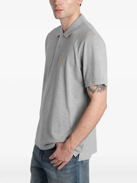 Tricou polo Carhartt Wip gri