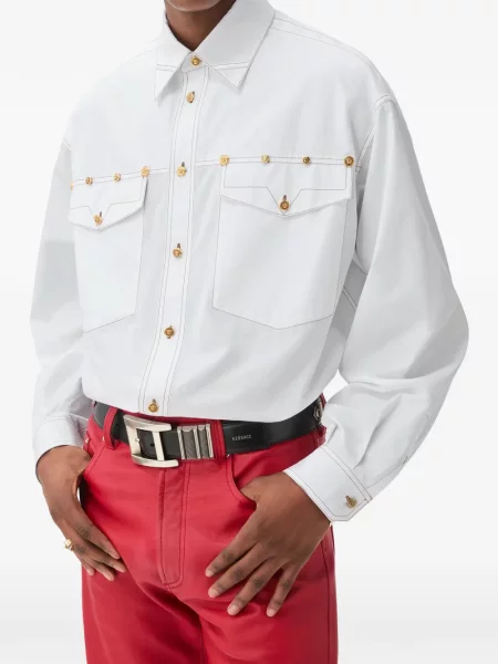 Cămașă Versace din poplin alb