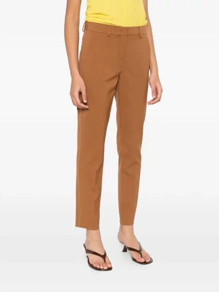 Pantaloni Sportmax cu crăpătură maro
