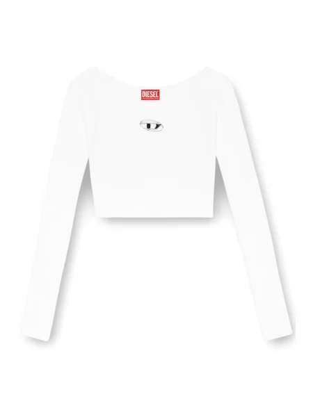Sweter Diesel z logo biały