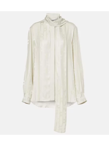 Bluză Tod's din satin alb