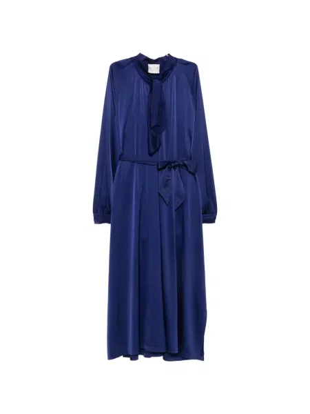 Cu centură rochie midi Forte_forte cu legături albastru