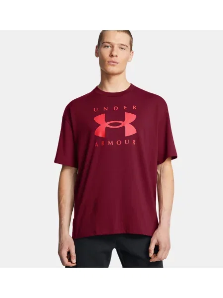 Тениска Under Armour HW Branded с принт бордо