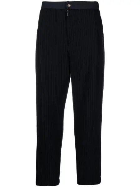 Pantaloni Giorgio Armani plisate albastru
