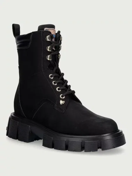 Love Moschino bocanci din nubuck negru