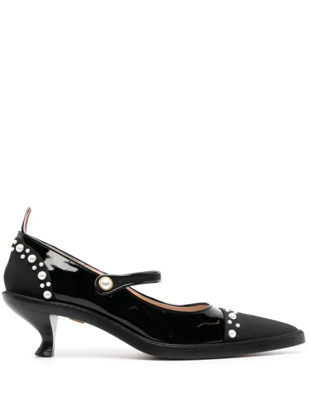 Pantofi cu toc Thom Browne cu perle negru