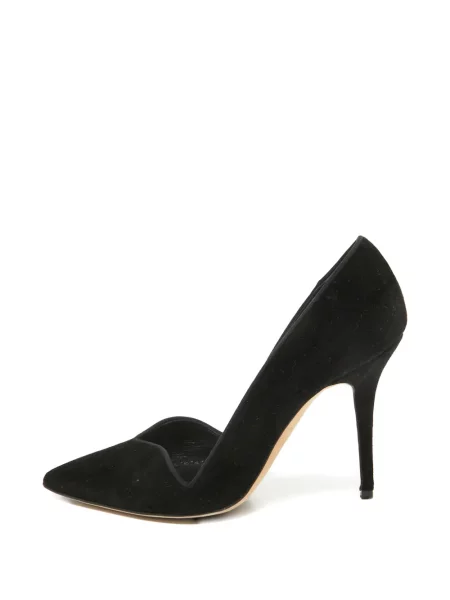 Pantofi cu toc Manolo Blahnik de catifea negru