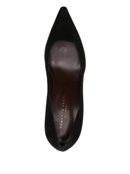 Pantofi cu toc Roberto Festa din piele de căprioară negru