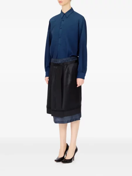 Fustă midi Maison Margiela până la genunchi negru