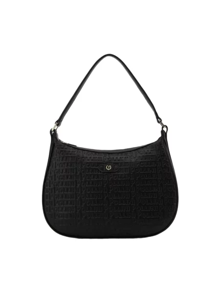 Torebka hobo Pollini czarna