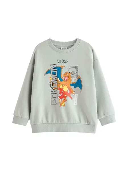 Lindex Sweater majica Pokemon svijetloplava / med / svijetlonarančasta bijela