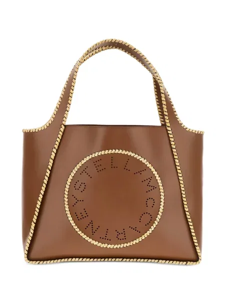 Shopper táska Stella Mccartney autogrammal barna