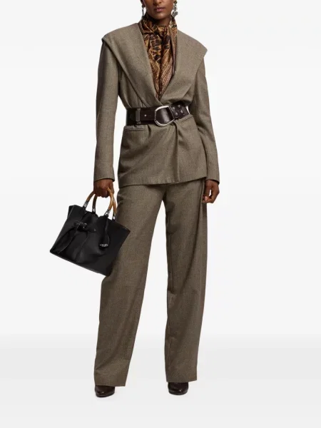 Pantaloni Ralph Lauren Collection din tweed maro