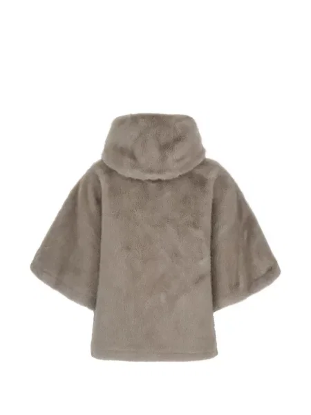 Poncho Giovanni Paris cu glugă cu blană