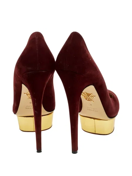 Pantofi cu toc Charlotte Olympia cu platformă roșu