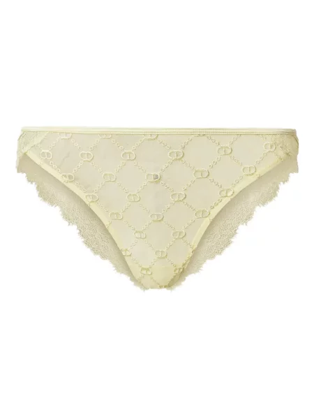 Chiloți Twinset din dantelă galben