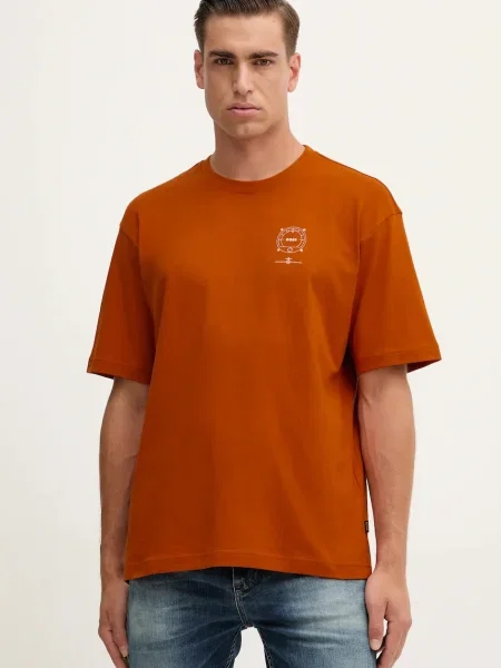 BOSS Orange tricou din Te_voyage portocaliu