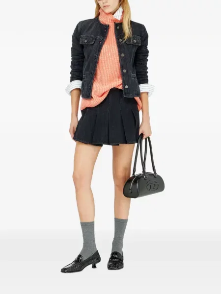 Fustă din denim Diesel negru