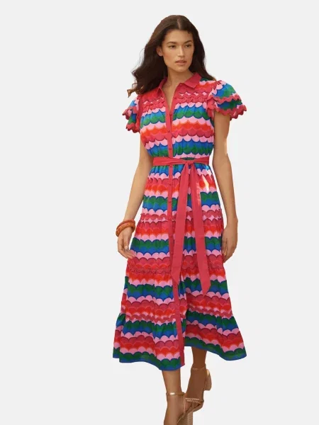 Love & roses Rochie tip bluză albastru / verde / roz roșu