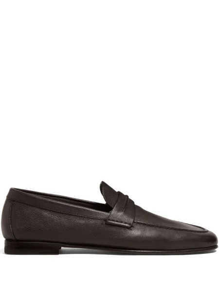 Pantofi loafer Zegna din piele maro