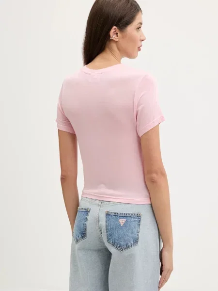 Футболка Juicy Couture SHEER FITTED TEE рожевий