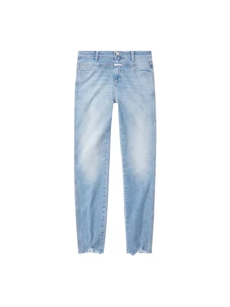 Skinny jeansy skinny Closed Skinny Pusher o krotszym kroju niebieskie