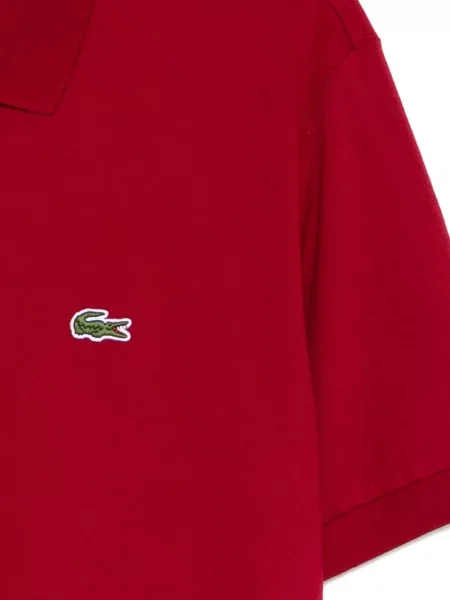 Tricou polo Lacoste cu broderie roșu