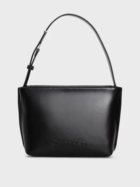 Сумка шоппер Calvin Klein с автографом черная