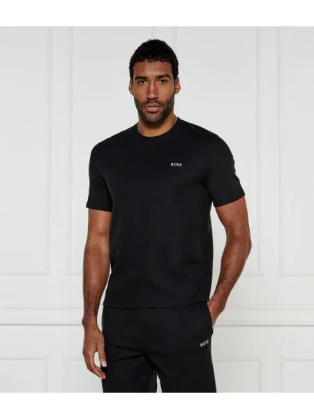 Boss Bodywear Póló Waffle | Regular Fit fekete