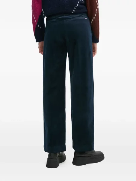 Plisuoti kelnės La Petite Française mėlyna