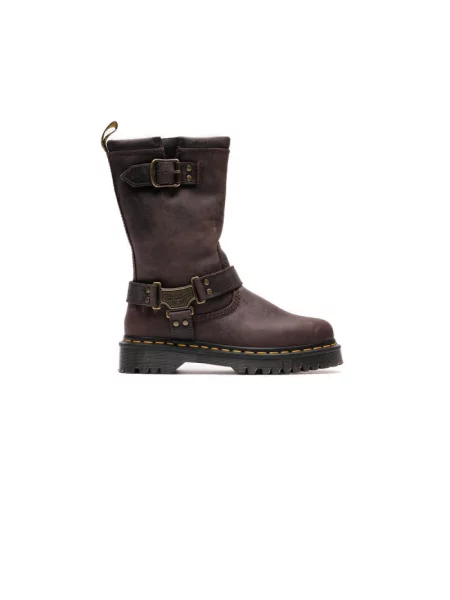 Kozaki Dr. Martens skórzane brązowe