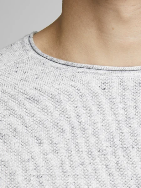 JACK & JONES Sveter Hill melírovaná sivá