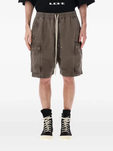 Stahovací šňůrka šortky cargo Rick Owens Drkshdw hnědé
