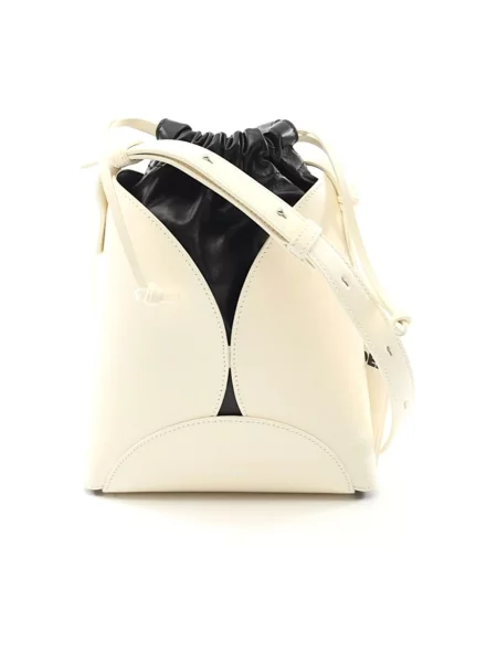 Torebka crossbody Jil Sander skórzana beżowa