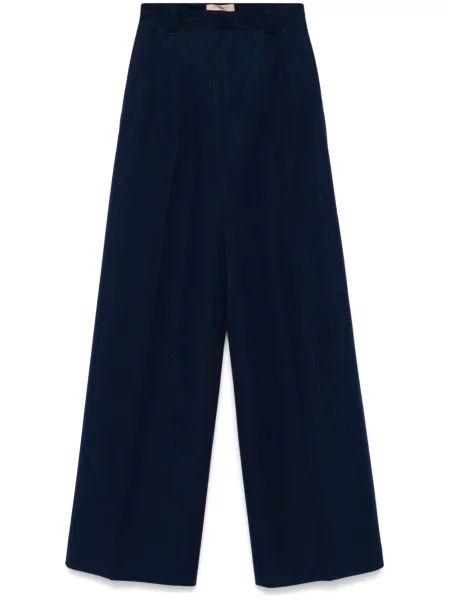Pantaloni Twinset cu dungi albastru