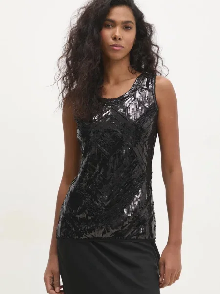 Блуза Answear Lab с апликация черно