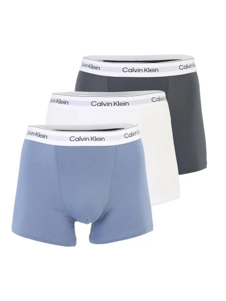 Calvin Klein Underwear Boksarice dimno modra / antracit naravno bela