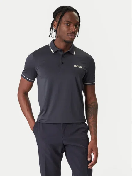 BOSS Tricou polo Paul Pro Bleumarin