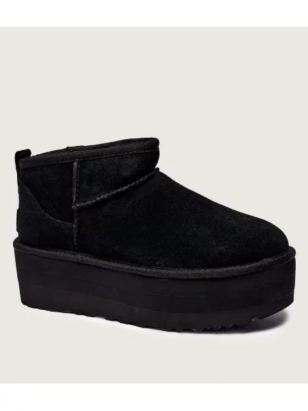 UGG Hótaposó W CLASSIC ULTRA MINI | gyapjú | hasított bőr fekete