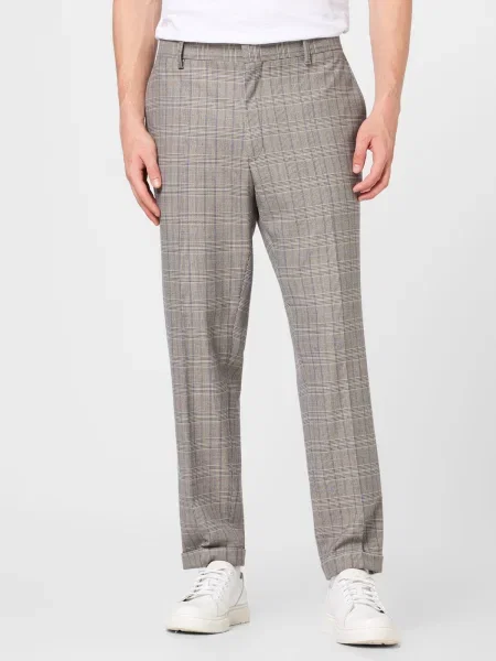 BURTON MENSWEAR LONDON Pantaloni cu dungă albastru / galben gri