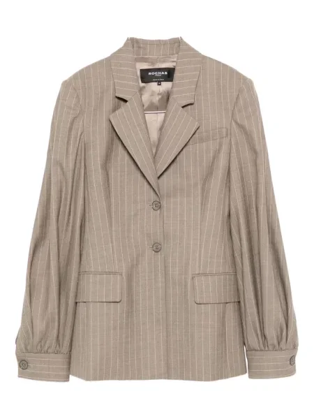 Sacou Rochas de lână cu dungi maro