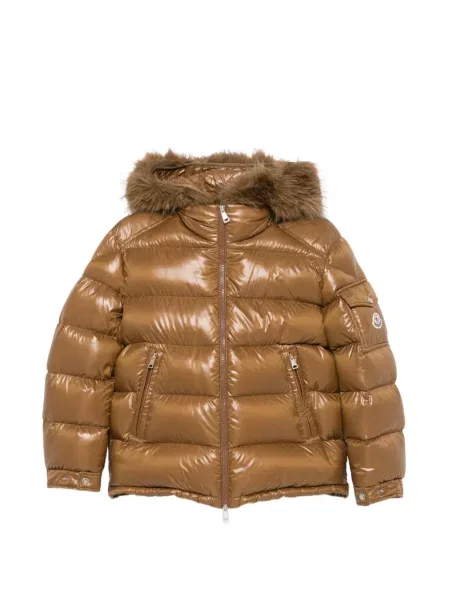 Καπιτονέ μπουφάν Moncler καφέ