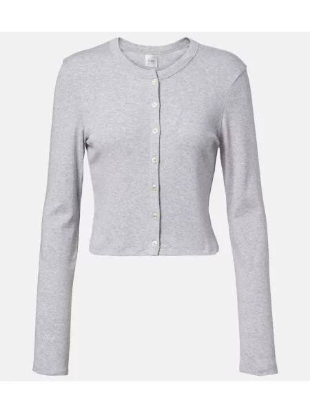 Cardigan Leset din jerseu gri